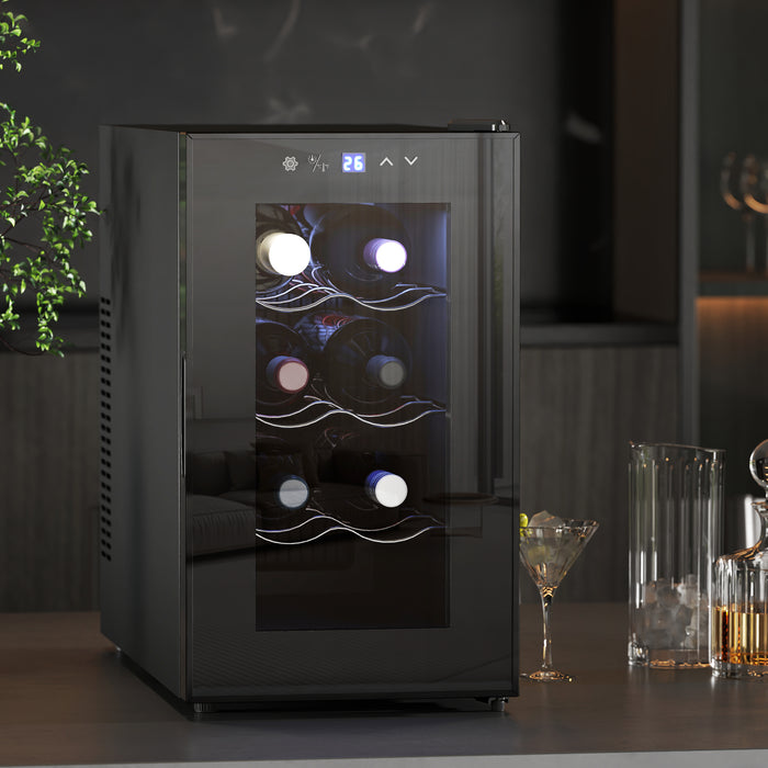 Freestanding Wine Cooler Fridge with 8 Bottle, 21 Litre Capacity