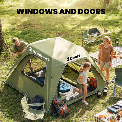 Pop Up Tent Waterproof Camping Tents 2-3 People Green