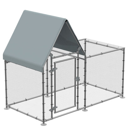 Walk In Chicken Run Large Outdoor Chicken Cage Coop w/ Cover 2 x 1 x 1.7m