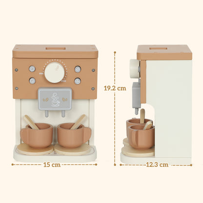 Kids Wooden Coffee Machine Toy, Pretend Role Play Toy