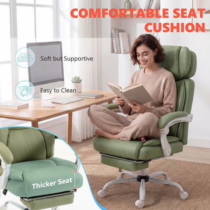 Vibration Massage Office Chair w/ Heat Reclining Function, Lime Green