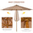 3(m) Garden Umbrella Wooden Parasol 8 Ribs Bamboo Sun Shade Patio Outdoor Umbrella Canopy Khaki