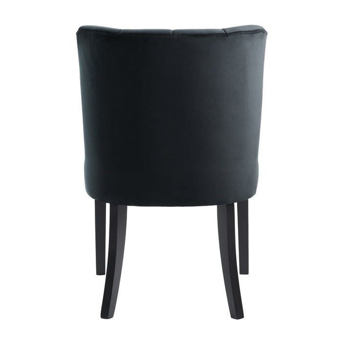 Set of 2 Hatfield Dining Chairs - Black Velvet