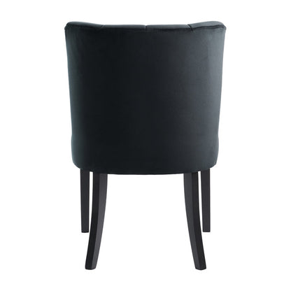 Set of 2 Hatfield Dining Chairs - Black Velvet