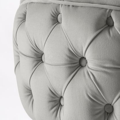 Sophia Counter Stool - Grey - Brass Caps