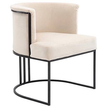 Aria Dining Chair – Chalk – Black Frame