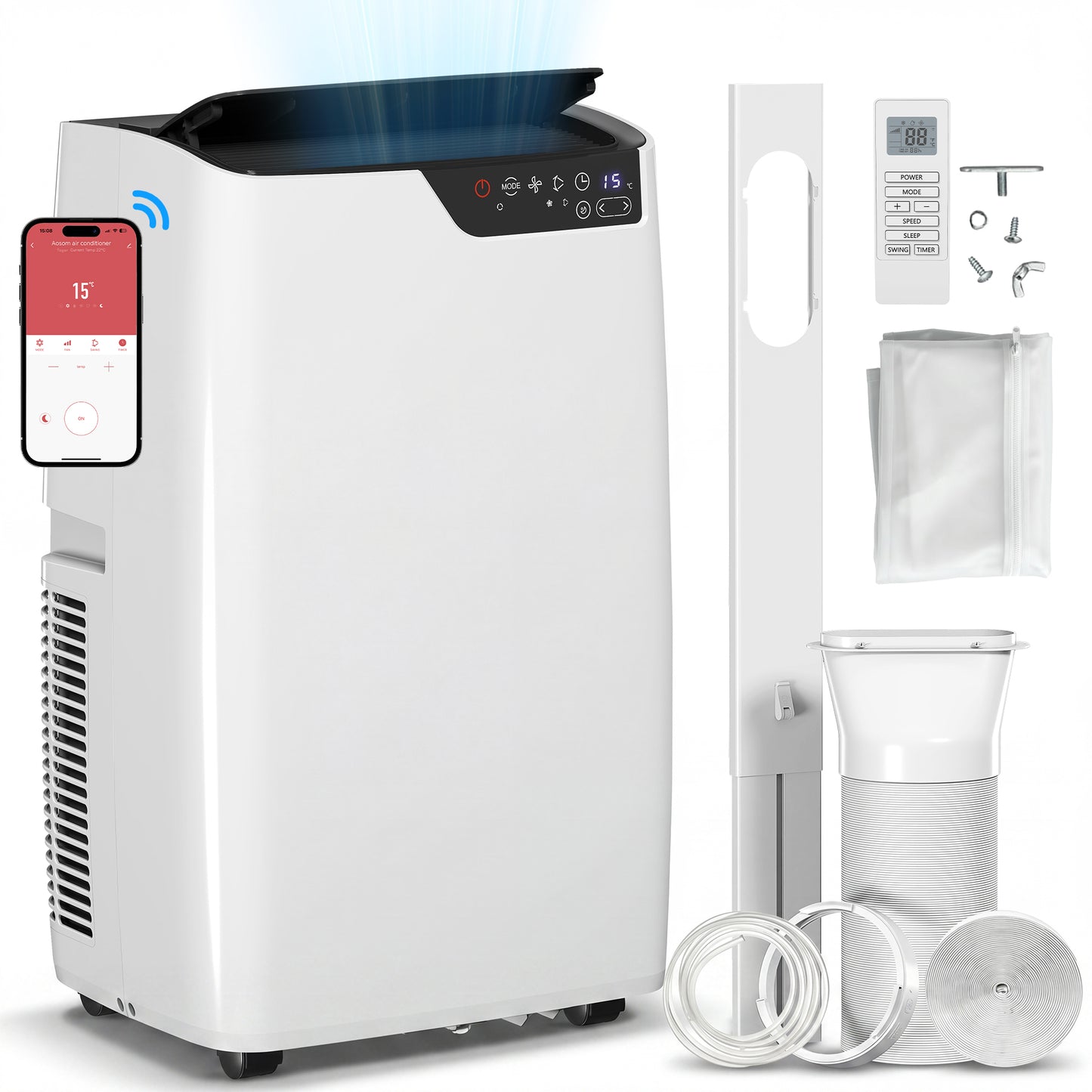 Portable Air Conditioner 14000 BTU, 4-in-1 Air Conditioning Unit