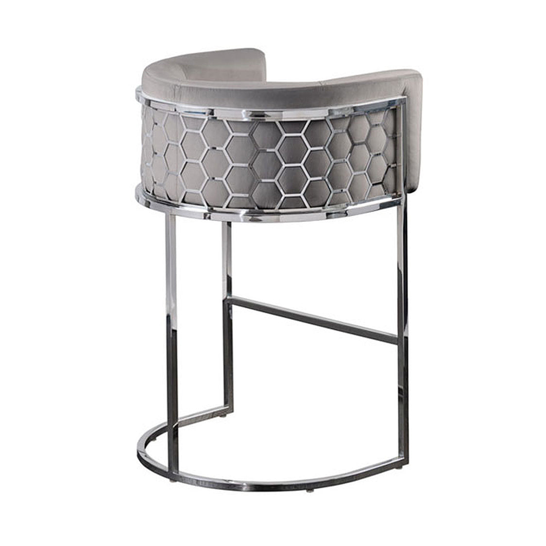 Alveare Counter Stool Silver - Dove Grey