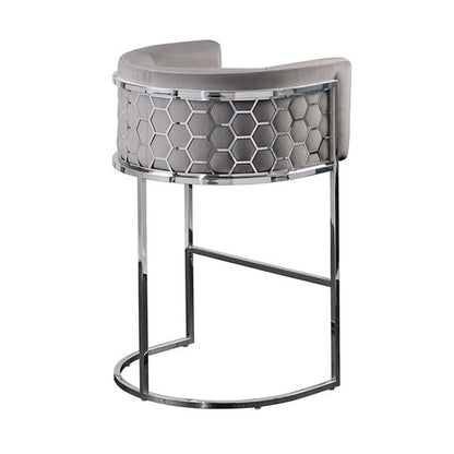 Alveare Counter Stool Silver - Dove Grey