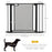 Pressure Fit Safety Gate for Doors and Stairs, Dog Gate with Auto Close, Pet Barrier for Hallways, with Double Locking, 2 Extensions Kit Black