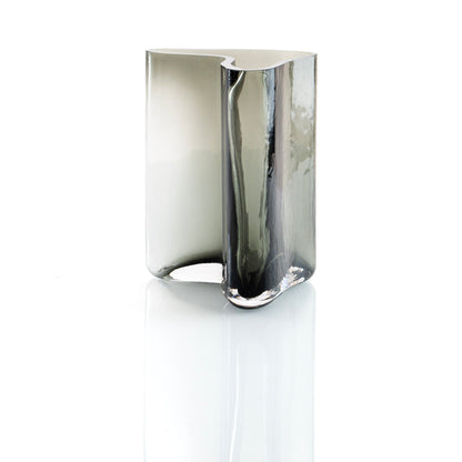 Small Smoked Grey Glass Vase