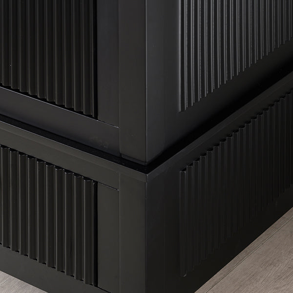 Heidi Black Wardrobe Brass/Silver