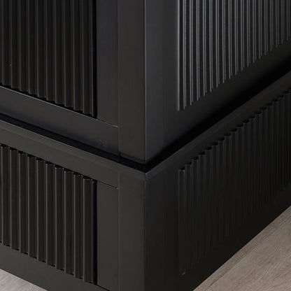Heidi Black Wardrobe Brass/Silver