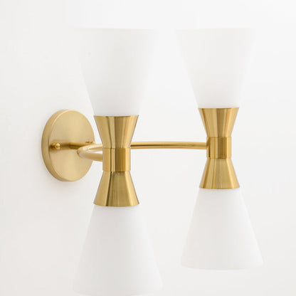 Camille Double Wall Light Brass