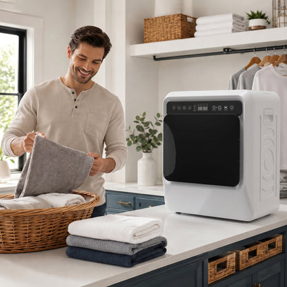 Vented Tumble Dryer, 5kg Wet Laundry/3kg Dry Capacity, 1000W Compact Front Tumble Dryer with Smart Drying, Stainless Steel Tub, Freestanding Stackable Clothes Drying Machine, White