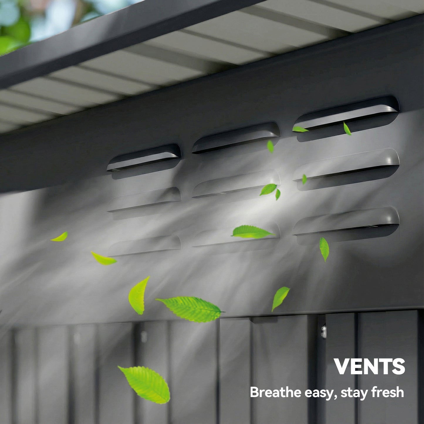 5 x 3.5ft Metal Garden Shed with Effortless Assembly, Light Grey