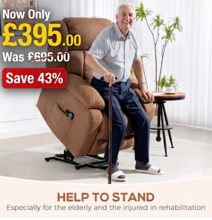 Power Lift Recliner Chair for Elderly with Massage, Dark Brown