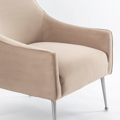 Mason lounge Chair - Taupe – Silver Legs