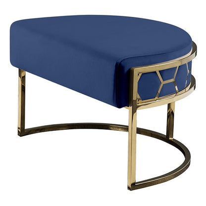 Alveare Footstool Brass - Royal Blue