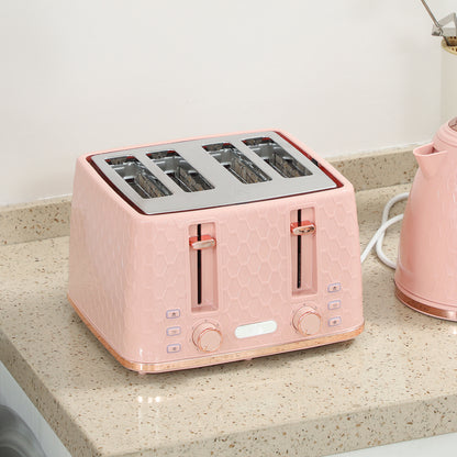 1.7L Kettle and Toaster Set with Defrost Reheat and Crumb Tray