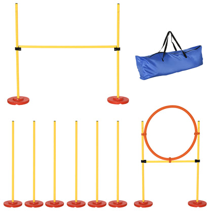 Outdoor 3 PC Dog Pet Agility Training Garden Starter Obstacle Set for Dog