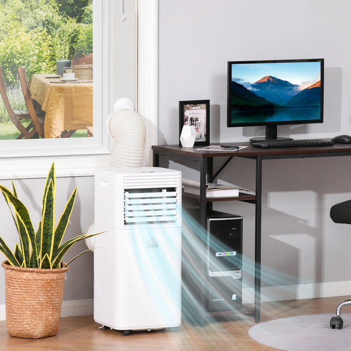 9000 BTU 4-In-1 Compact Portable Mobile Air Conditioner Unit Cooling Dehumidifying Ventilating w/ Fan Remote LED 24 Hr Timer Auto Shut-Down