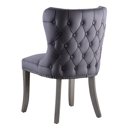 Margonia Dining Chair - Storm Grey with Pewter Legs