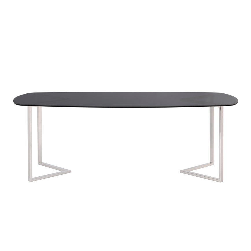 Chevron Silver Dining Table