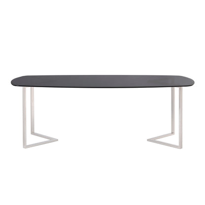 Chevron Silver Dining Table
