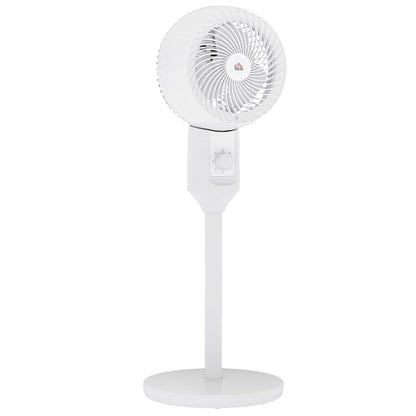 9 Inch Air Circulator Fan 70° Oscillation Carry Handle Black White