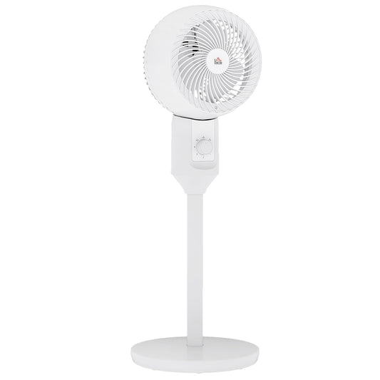 9 Inch Air Circulator Fan 70° Oscillation Carry Handle Black White
