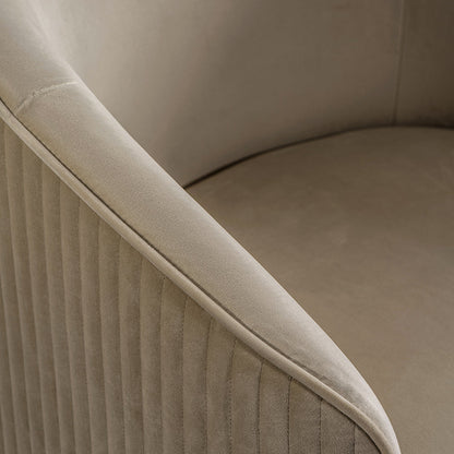 Ella Dining Chair - Taupe - Black Base