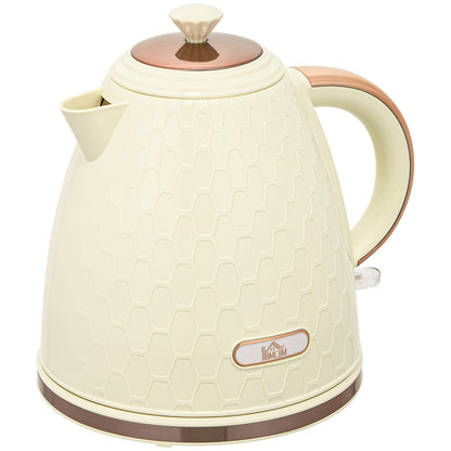 Electric Kettle, Fast Boil, 1.7L, 3KW, Swivel, Auto Shut-off, Beige