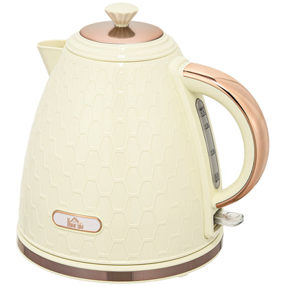 Electric Kettle, Fast Boil, 1.7L, 3KW, Swivel, Auto Shut-off, Beige