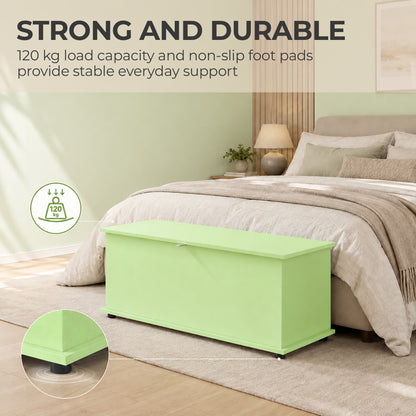 Storage Chest With Lid, 114L Storage Box, Green