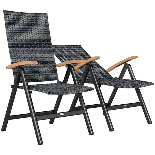 Outdoor Folding Dining Chair, Dining Chair, Mixed-grey