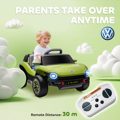 Volkswagen Licensed Kids Electric Car w/ Remote, Suspension, Green