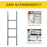 12/14ft Trampoline Ladder Galvanized w/ Non-slip Mat