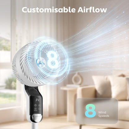 20 dB Standing Fan for Bedroom, Pedestal Fan with Oscillating