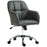 Computer Desk Chair with PU Leather, Swivel Wheels, Grey