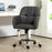 Computer Desk Chair with PU Leather, Swivel Wheels, Grey