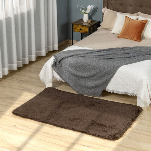 Brown Fluffy Rug, Shaggy Area Rugs Carpet for Living Room, Bedroom, Dining Room, 90x150 cm