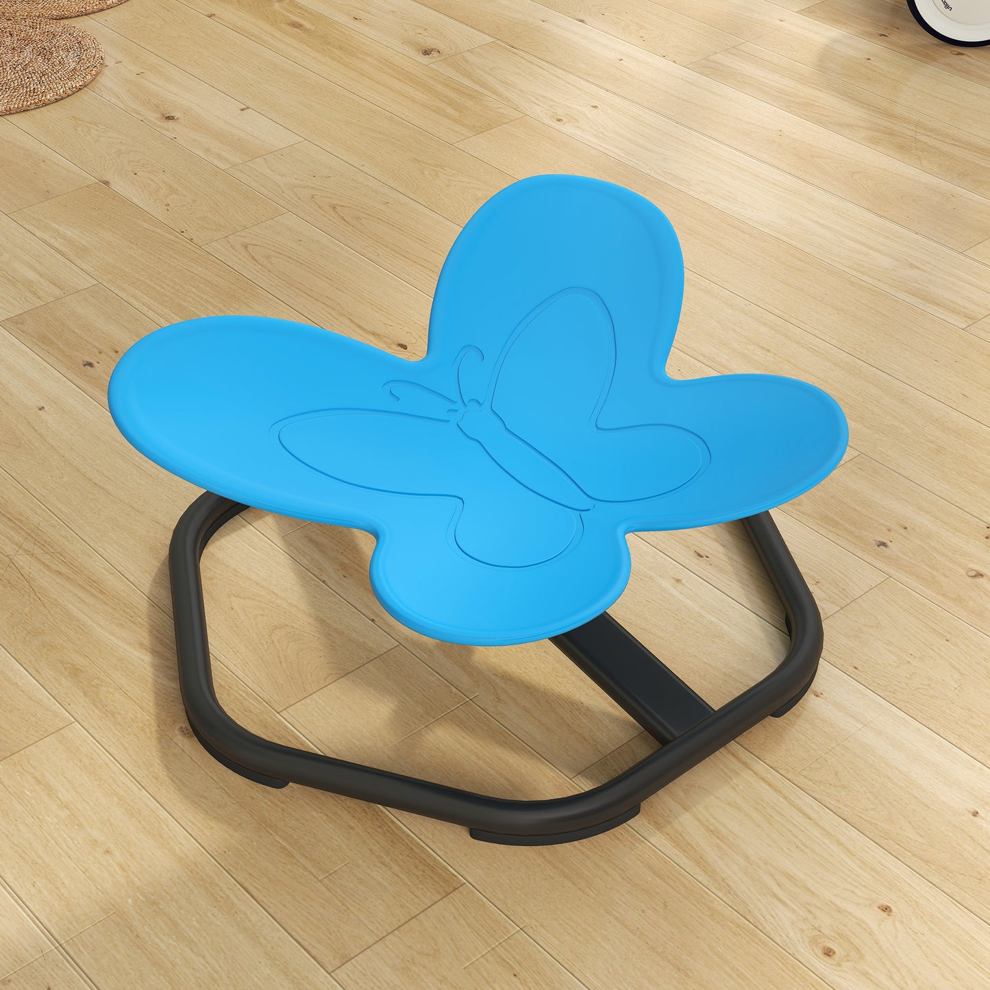 Butterfly-Shaped Kids Swivel Chair, Sensory Spinning Chair, Blue