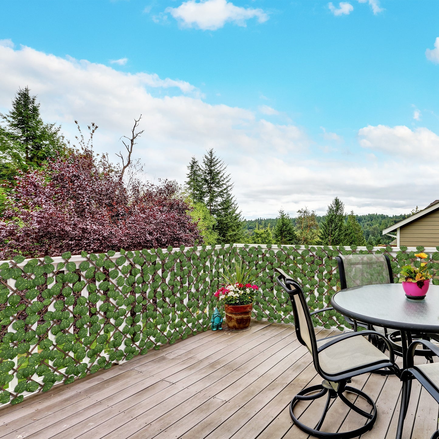 Set of 2 Expandable Artificial Trellis Hedges