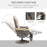 Manual Recliner Chair Armchair PU Leather Lounge Chair w/ Adjustable Leg Rest, 135¬∞ Reclining Function, 360¬∞ Swivel, Grey