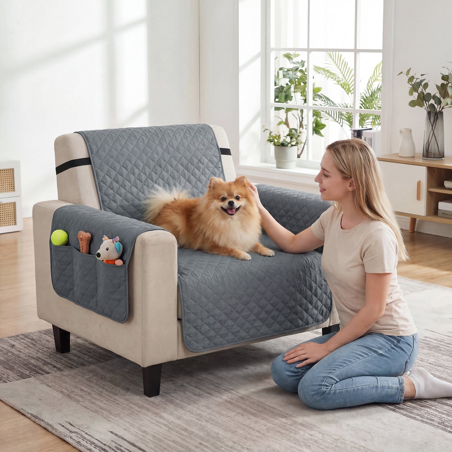 Waterproof Sofa Cover, Soft Couch Cover for Dogs Cats Pets