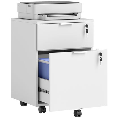 2 Drawer Filing Cabinet with Adjustable Hanging Bars for A4 and Letter