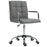 Mid Back PU Leather Home Office Desk Chair Swivel Computer Chair with Arm, Wheels, Adjustable Height, Grey