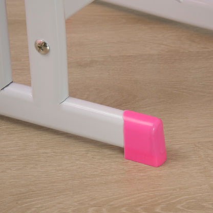 Kids Desk and Chair Set w/ Drawer, Book Stand, Pen Slot, Pink