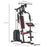 Multi Gym with Weights, Multifunction Home Gym Machine with 66kg Weight Stack for Full Body Workout and Strength Training, Red